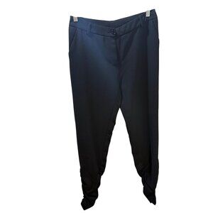Love Moschino Womens Black Tapered Pants Size 38
